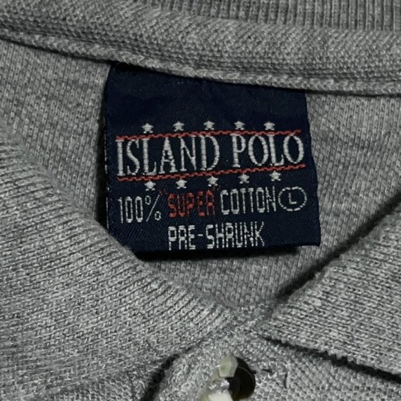 Vtg Island Polo Pre-Shrunk Men's Shirt Size Large Jamaica Logo 100% Super Cotton - Picture 8 of 10